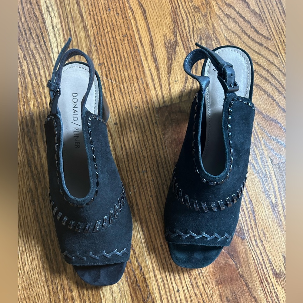 Donald J. Pliner Black Suede Mules